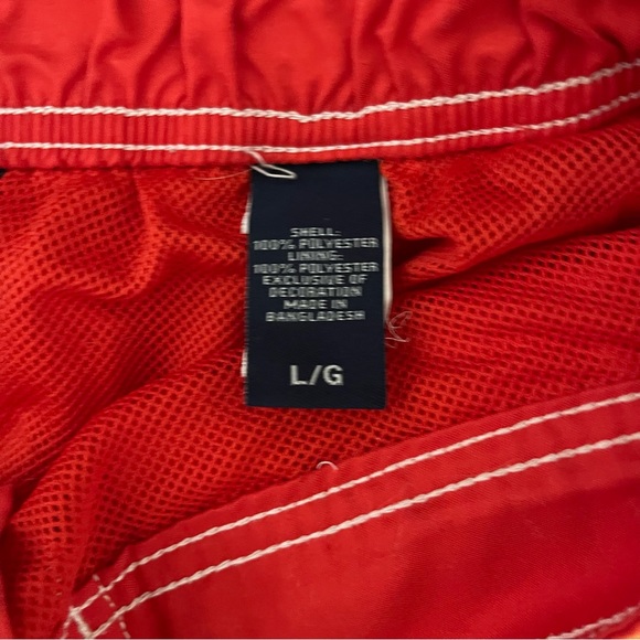 Chaps men LARGE Swim Trunks shorts Pockets mesh lined orange tropical swimwear - Picture 2 of 15